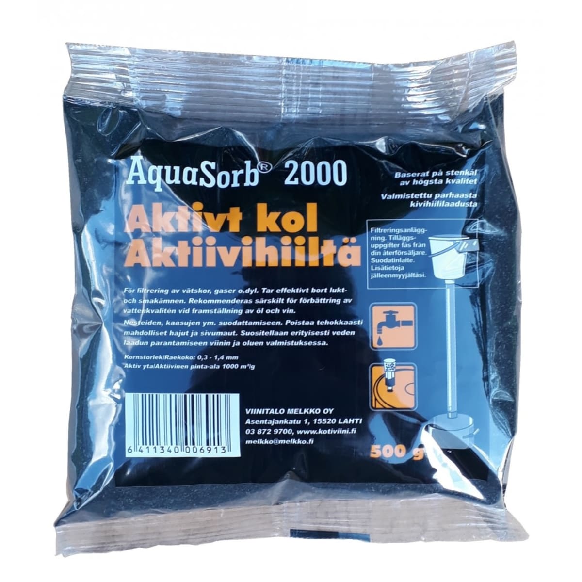 AquaSorb 2000 500g aktiivihiili  verkkokauppa