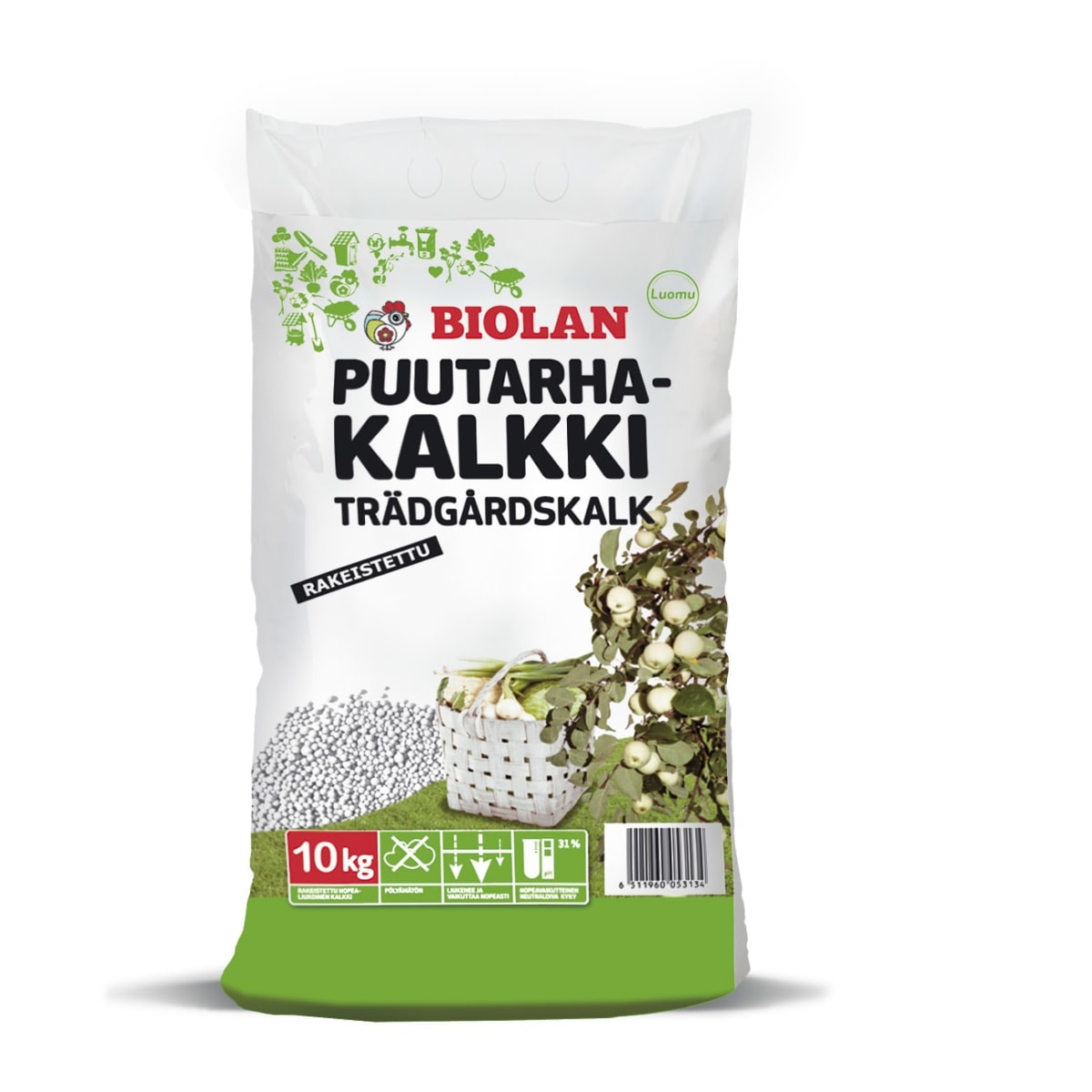 Biolan 10kg puutarhakalkki  verkkokauppa