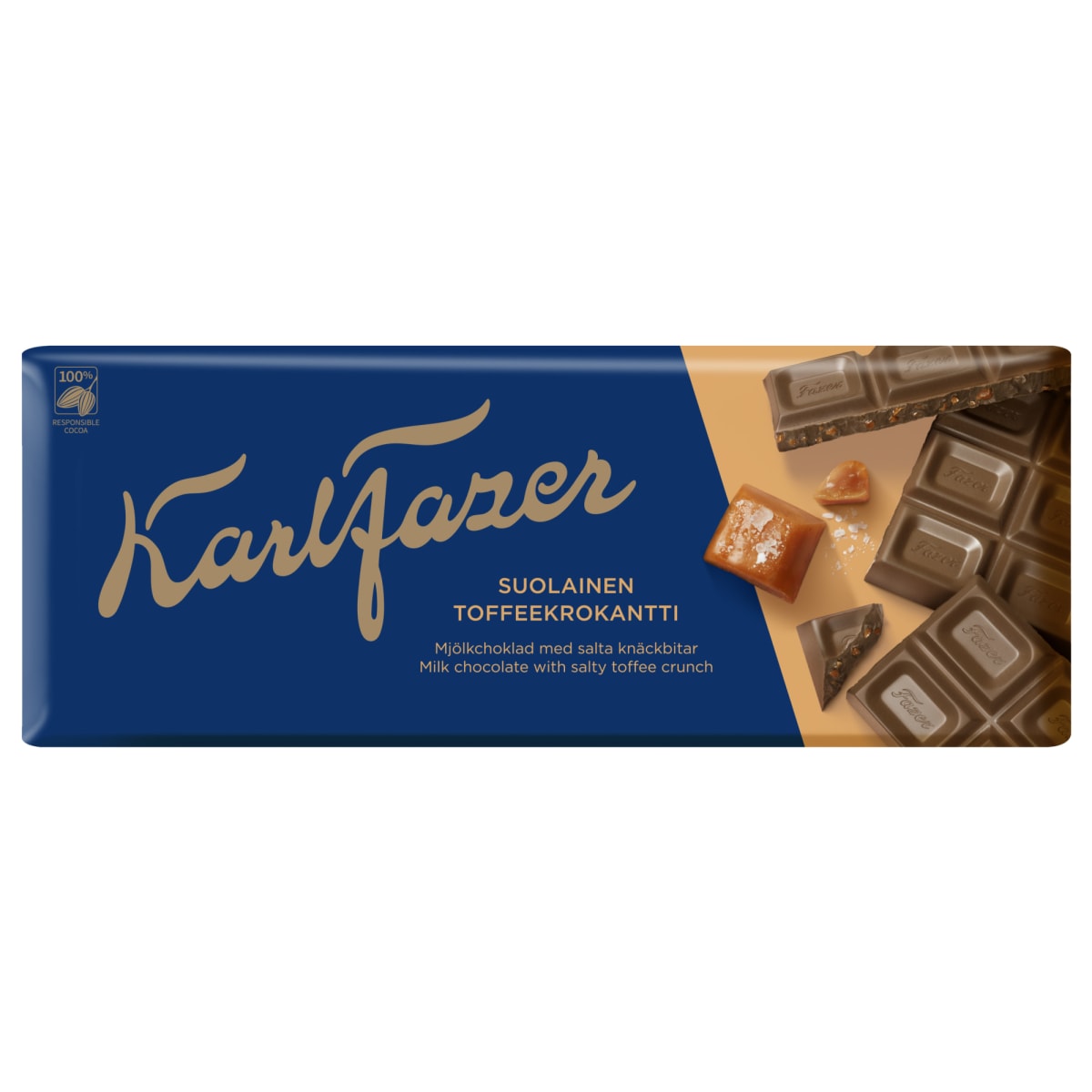 Karl Fazer Suolainen Toffeekrokantti 200 g suklaalevy   verkkokauppa