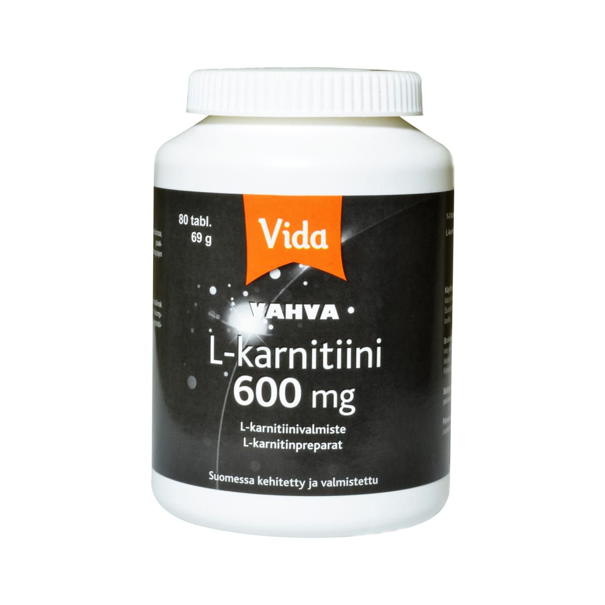 Vida L-Karnitiini 600 mg 80 tabl. ravintolisä  verkkokauppa