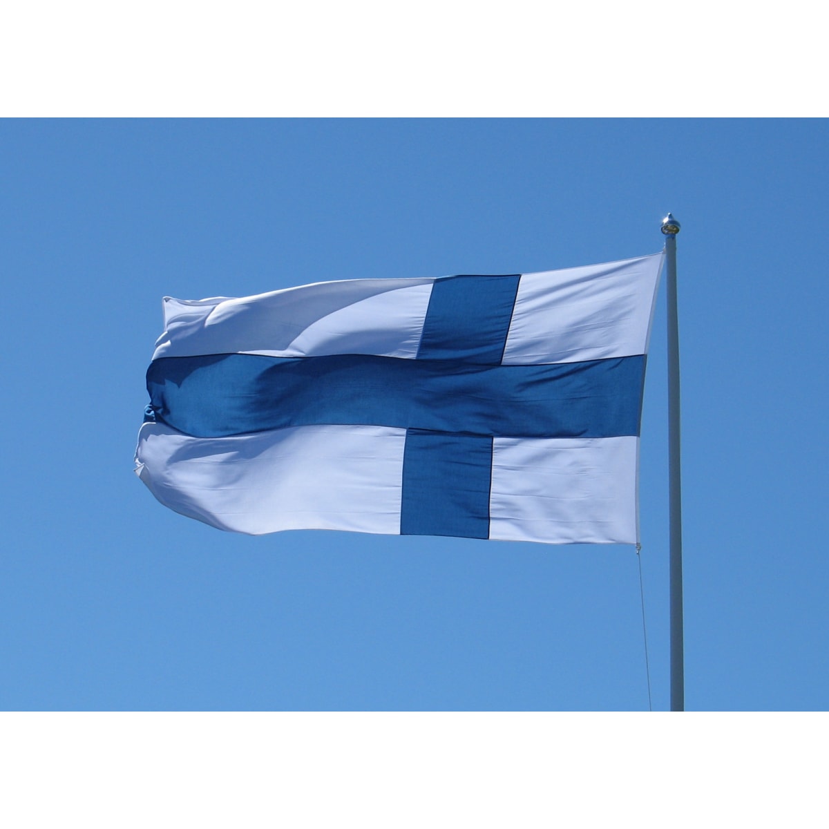Plast 125x204cm ( 8m tanko) Suomen lippu  verkkokauppa