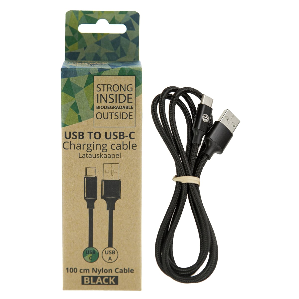 Happy Planet Eco USB-A / USB-C Nylon 1,0 m latauskaapeli   verkkokauppa