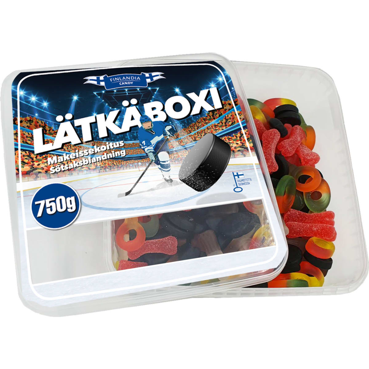 Finlandia Candy Lätkäboxi 750 g makeissekoitusrasia   verkkokauppa