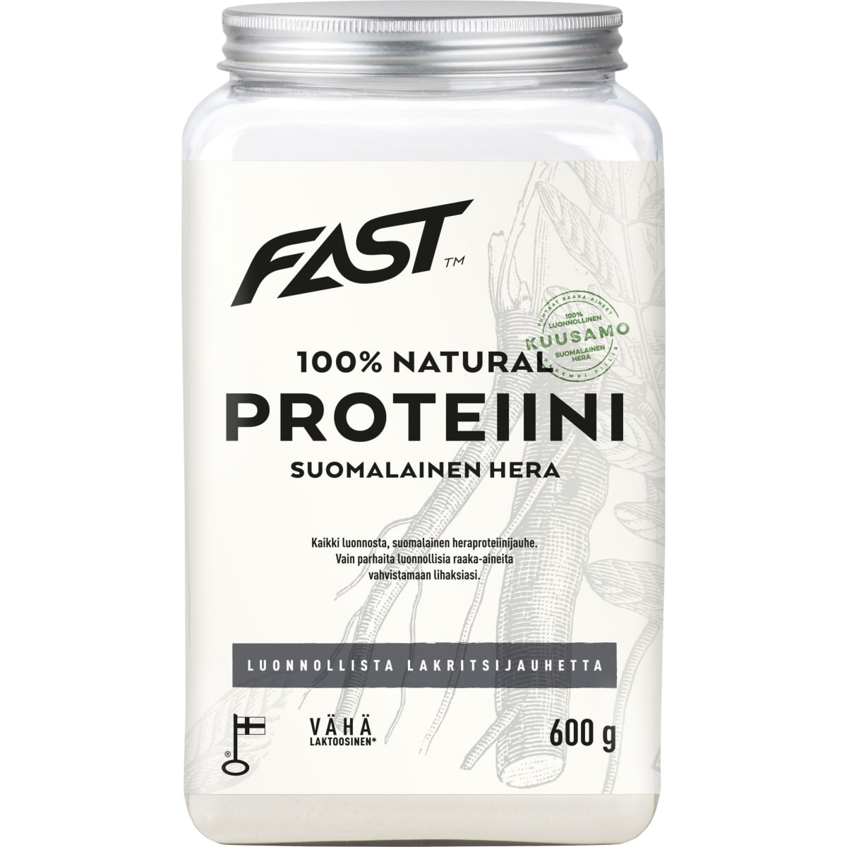 Fast 100% Natural 600 g lakritsi proteiinijauhe   verkkokauppa