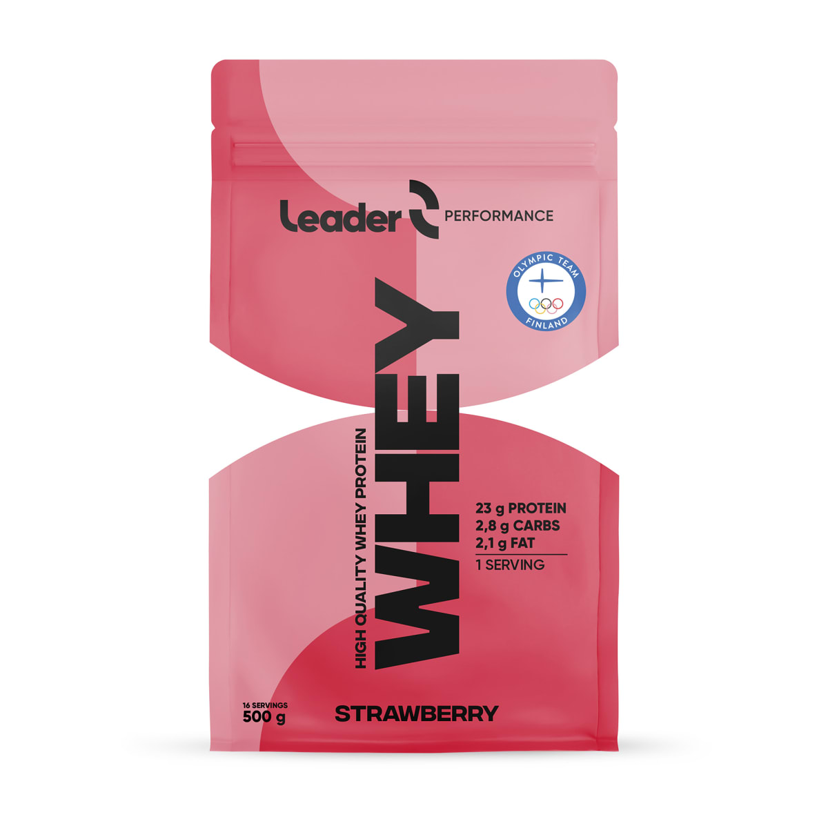 Leader Whey Protein Strawberry 500 g proteiinijauhe   verkkokauppa