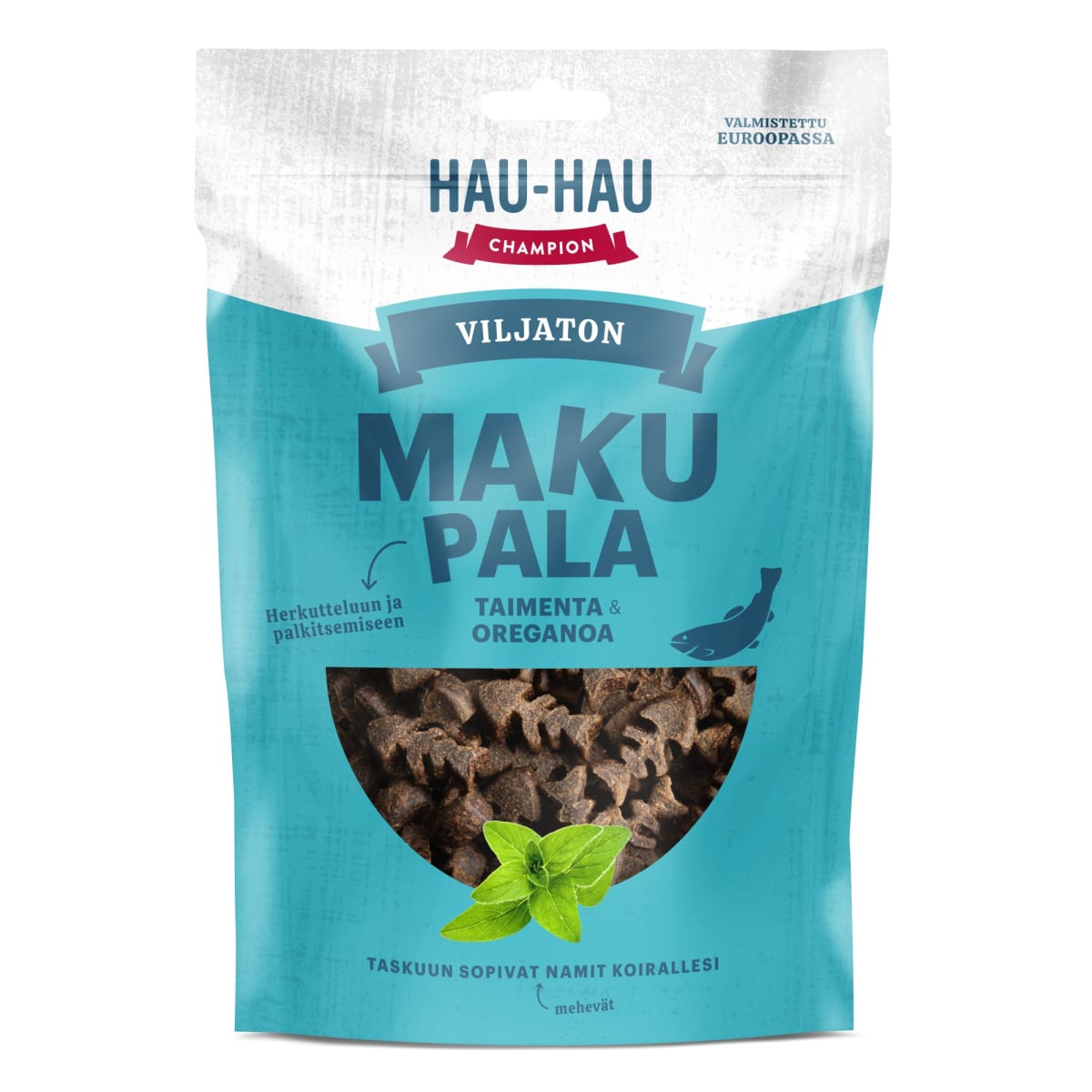 Hau-Hau Champion Viljaton Makupala taimen-oregano 200 g koiran herkku |   verkkokauppa