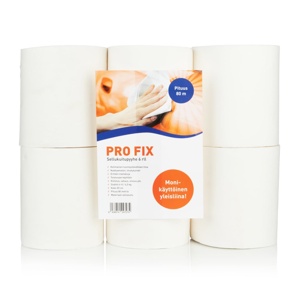 Pro Fix 6rll 4,5kg sellukuitupyyhe  verkkokauppa