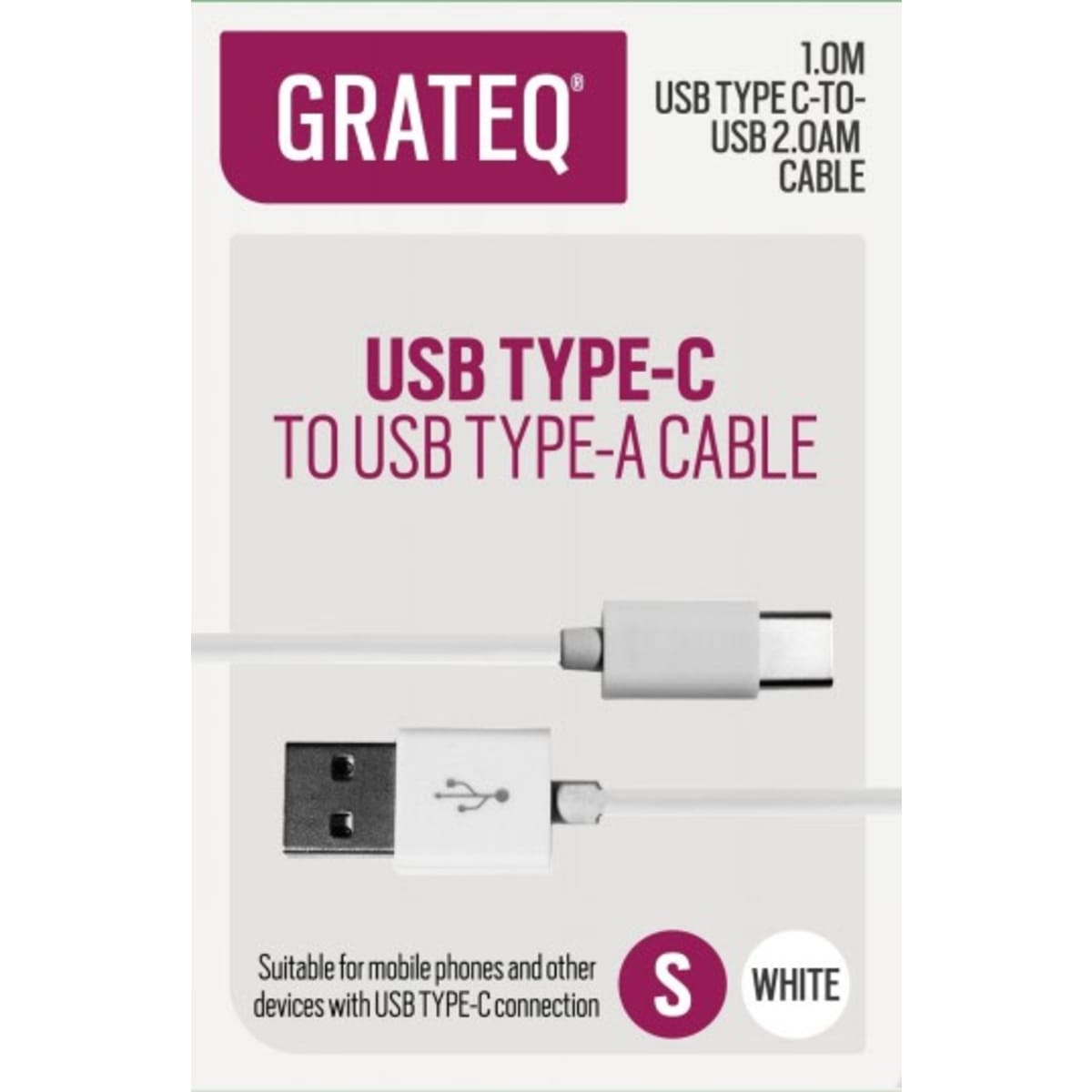 Grateq 1,5 m USB C - USB kaapeli  verkkokauppa