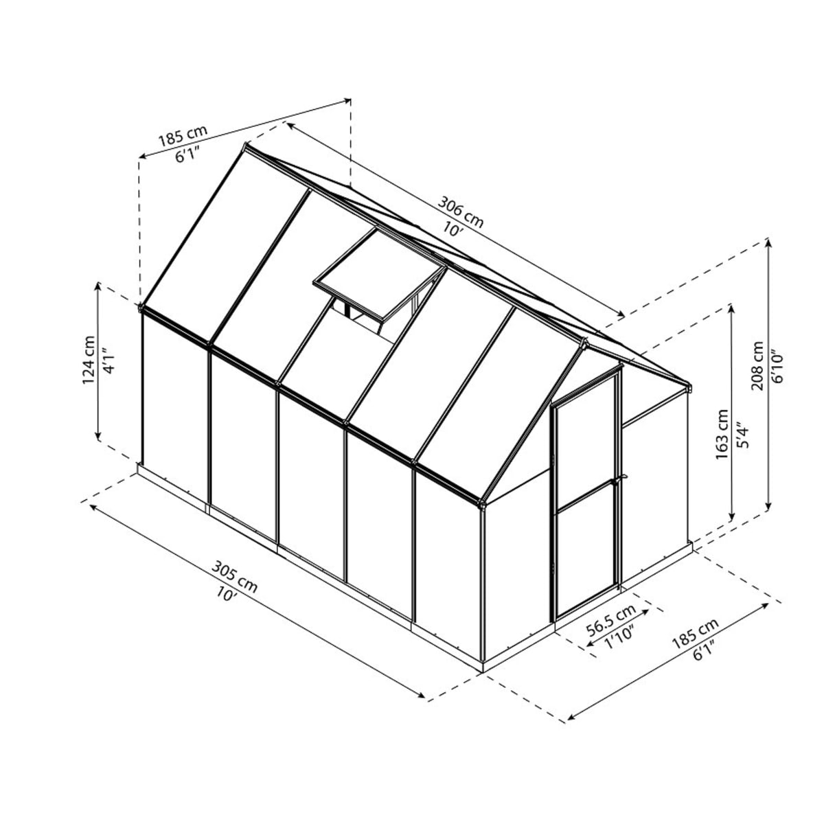 Palram - Canopia Mythos kasvihuone 5,7m2  verkkokauppa