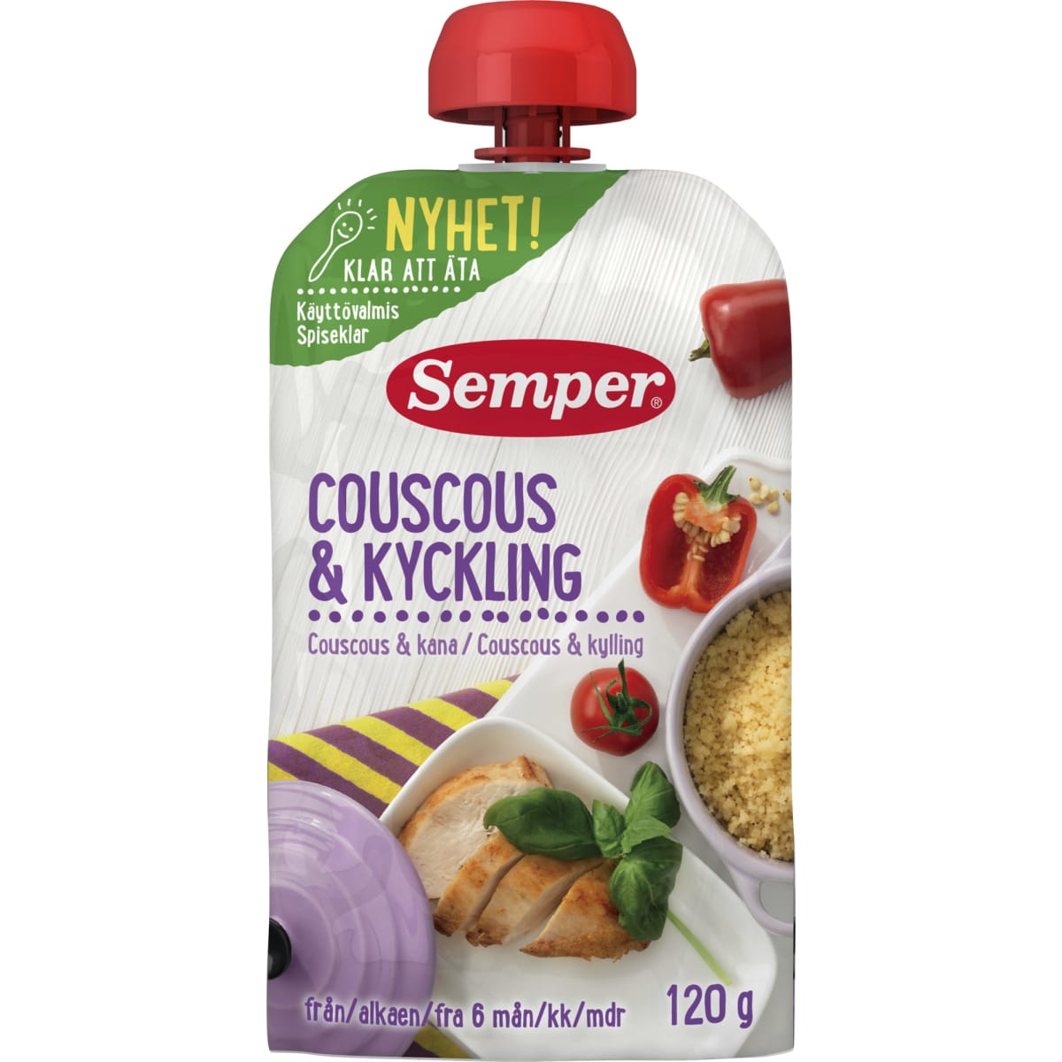 Semper Couscous&Kana 120g valmisateria 6kk  verkkokauppa