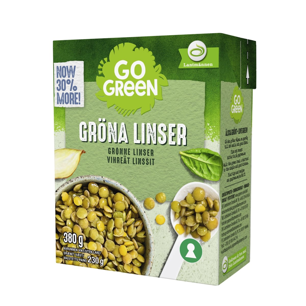 GoGreen 380g vihreät linssit  verkkokauppa