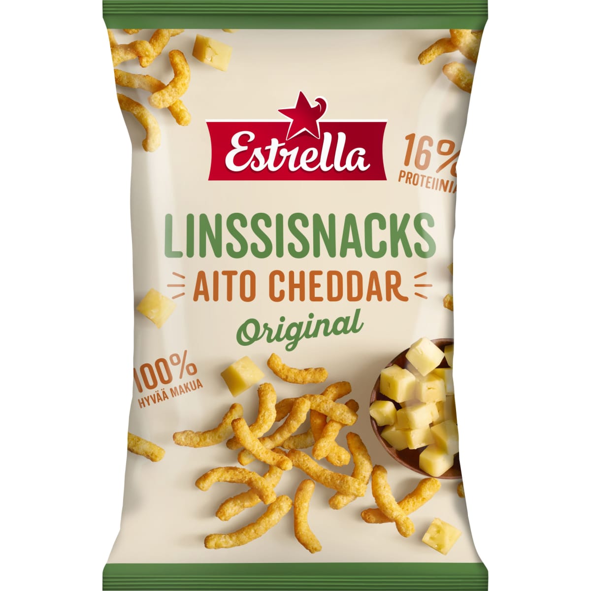 Estrella Linssisnacks Cheddar 125g  verkkokauppa