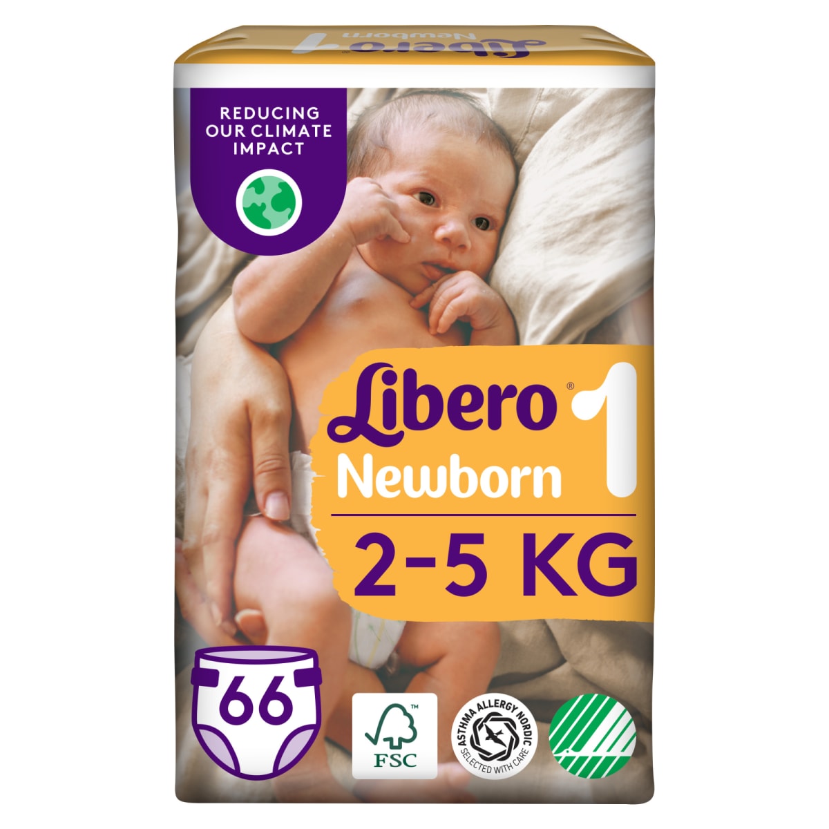 Libero Newborn koko 1 2 5 kg 66 kpl teippivaippa Karkkainen