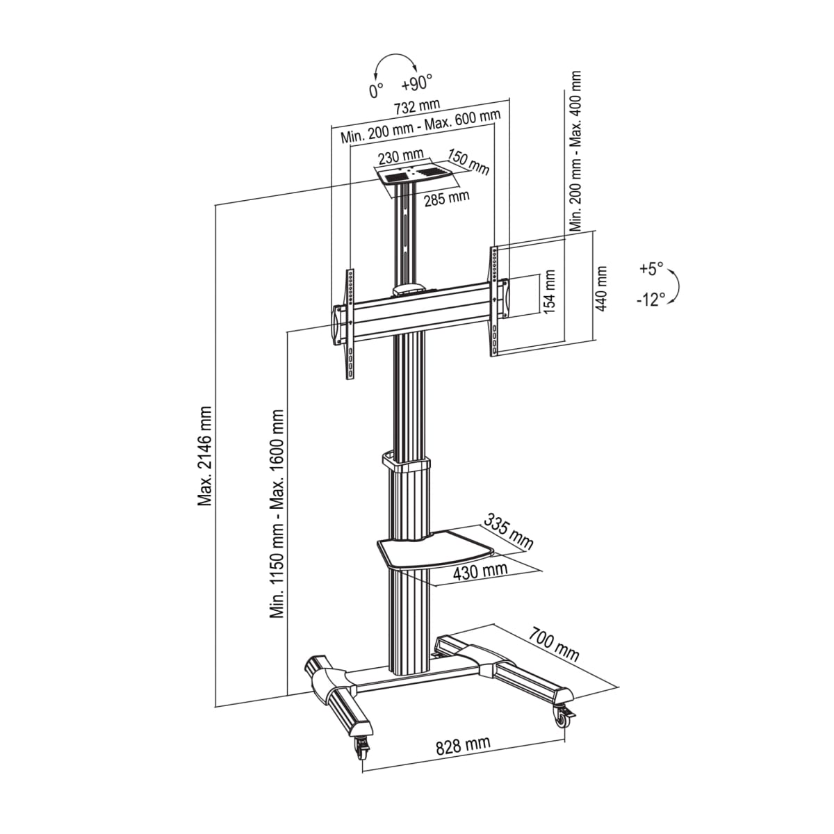 Deltaco Office ARM-0450 37-70