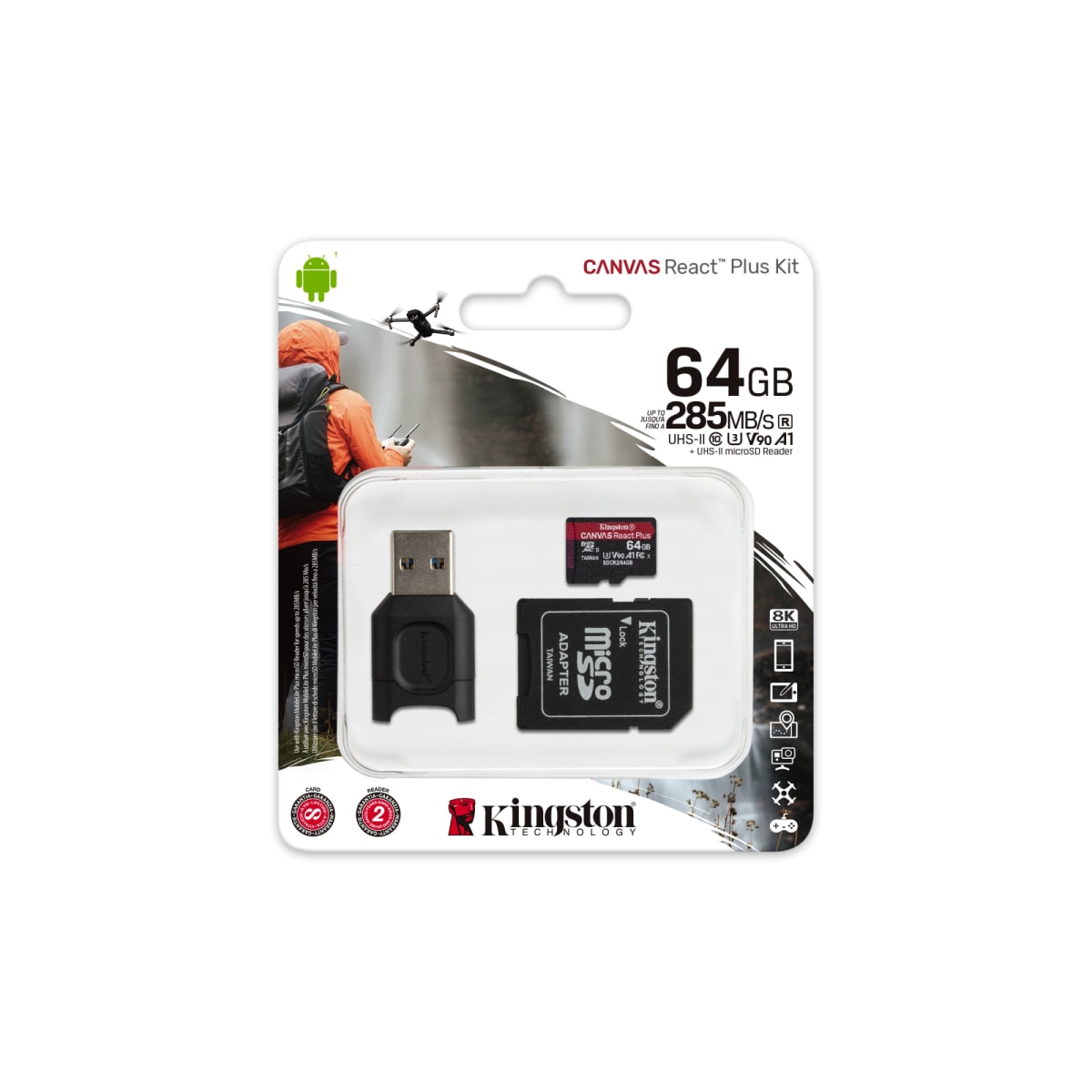 Kingston canvas react plus sd. Kingston canvas react plus. Карта памяти kingston sdxc 64gb canvas react plus uhs-ii v90 260/300mb/s. Mlpmr2/64gb. Kingston canvas react plus sdxc uhs-ii u3.