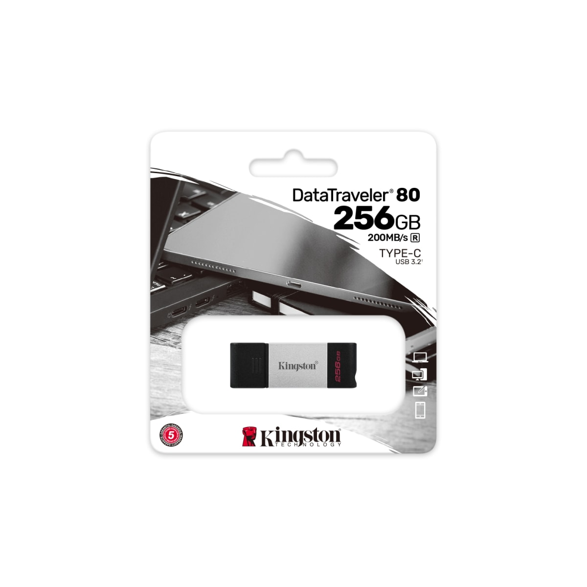 Kingston DT80 256GB USB-C muistitikku  verkkokauppa