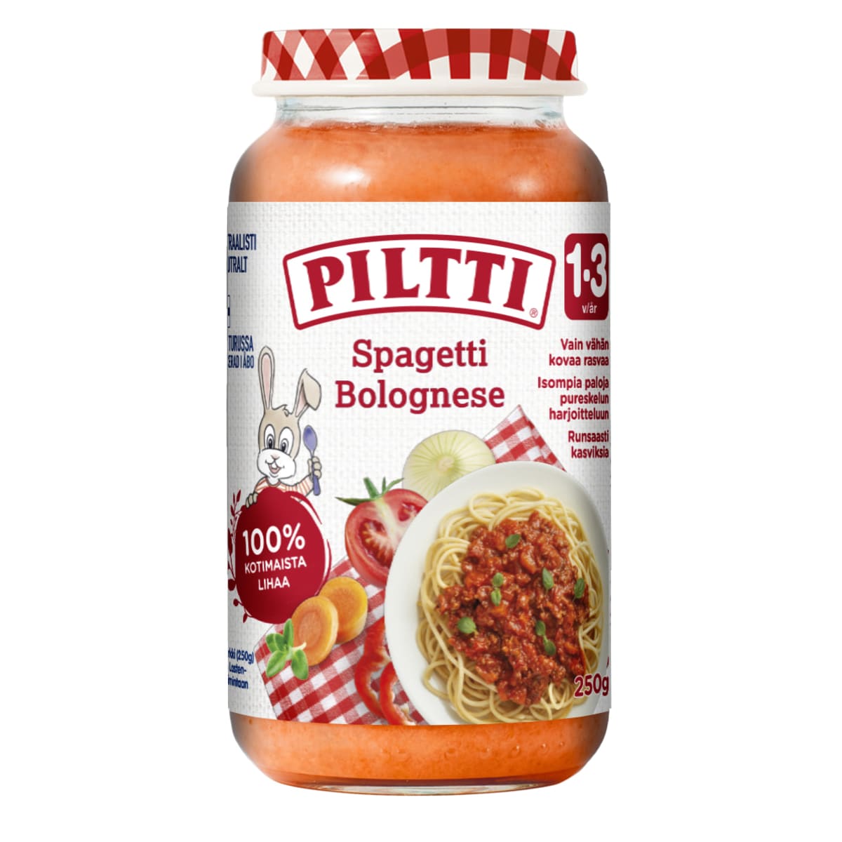 Piltti 250g Spagetti Bolognese lastenateria 1-3v   verkkokauppa