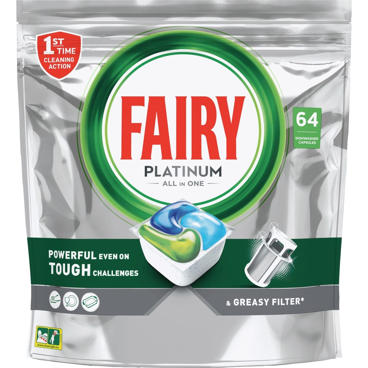 Fairy Platinum All in One Original 64 kpl konetiskitabletti |  Karkkainen.com verkkokauppa