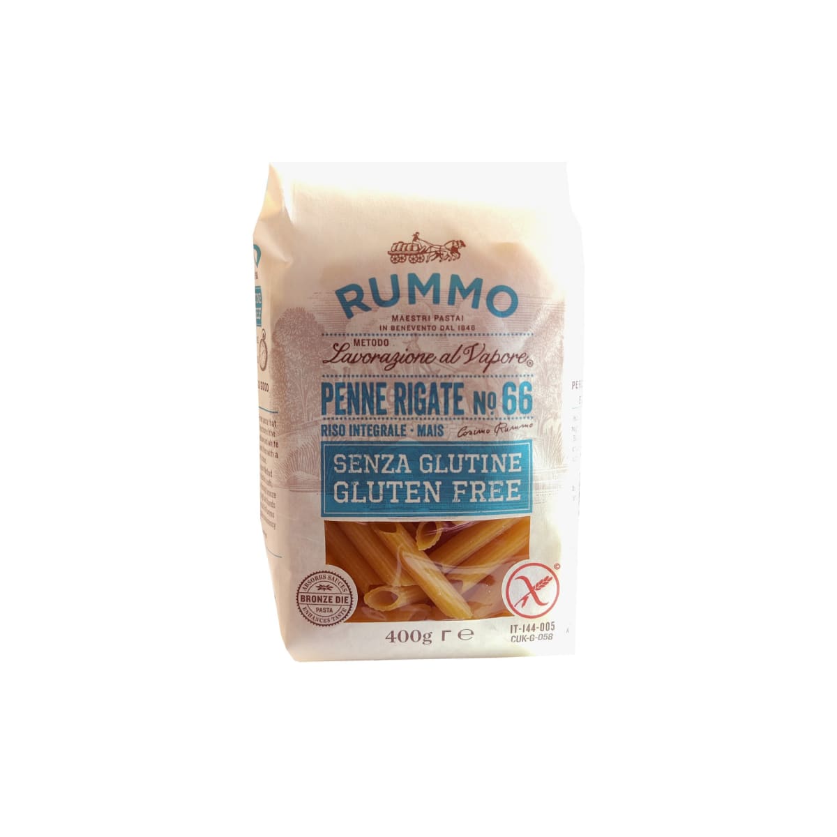 Rummo Penne Rigate No:66 400 g gluteeniton pasta   verkkokauppa