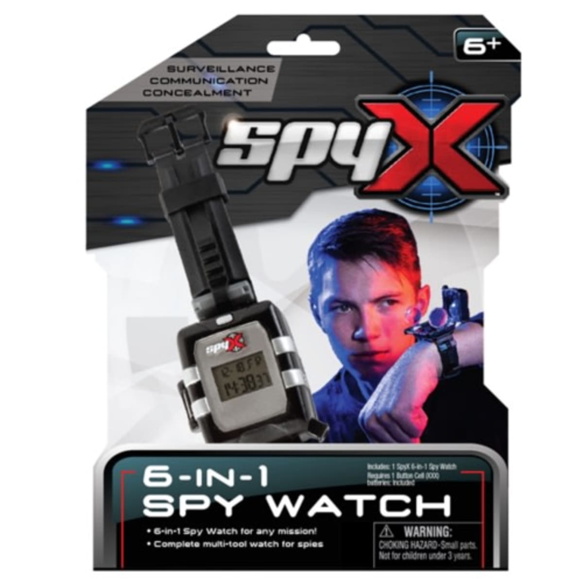 SpyX 6 in 1 Spy Watch vakoojan rannekello Karkkainen