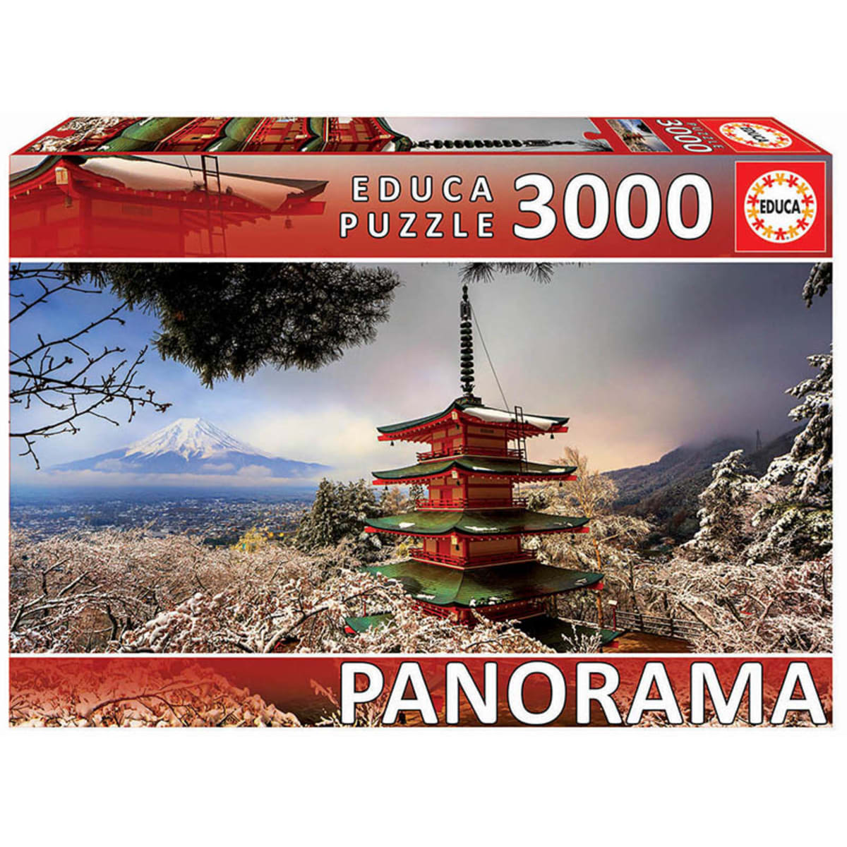 Educa Mount Fuji and Chureito Pagoda 3000p panorama palapeli   verkkokauppa
