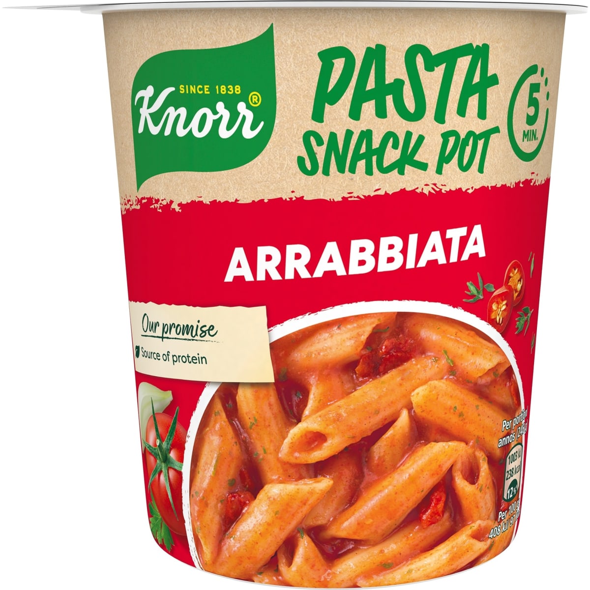 Knorr Snack Pot Arrabbiata 66 g pasta-ateria  verkkokauppa