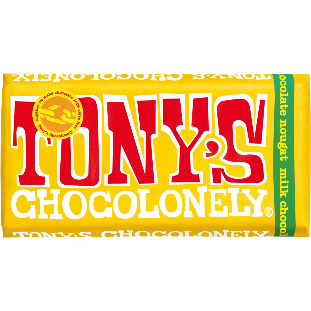 Tony's Chocolonely Milk nougat 180 g maitosuklaalevy   verkkokauppa