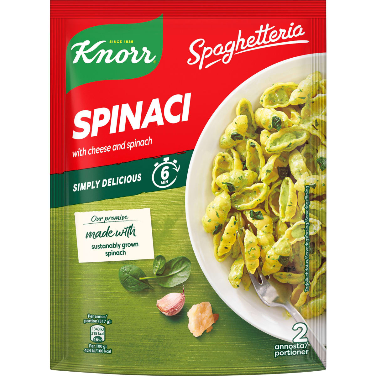 Knorr Spaghetteria 160 g Spinach  verkkokauppa