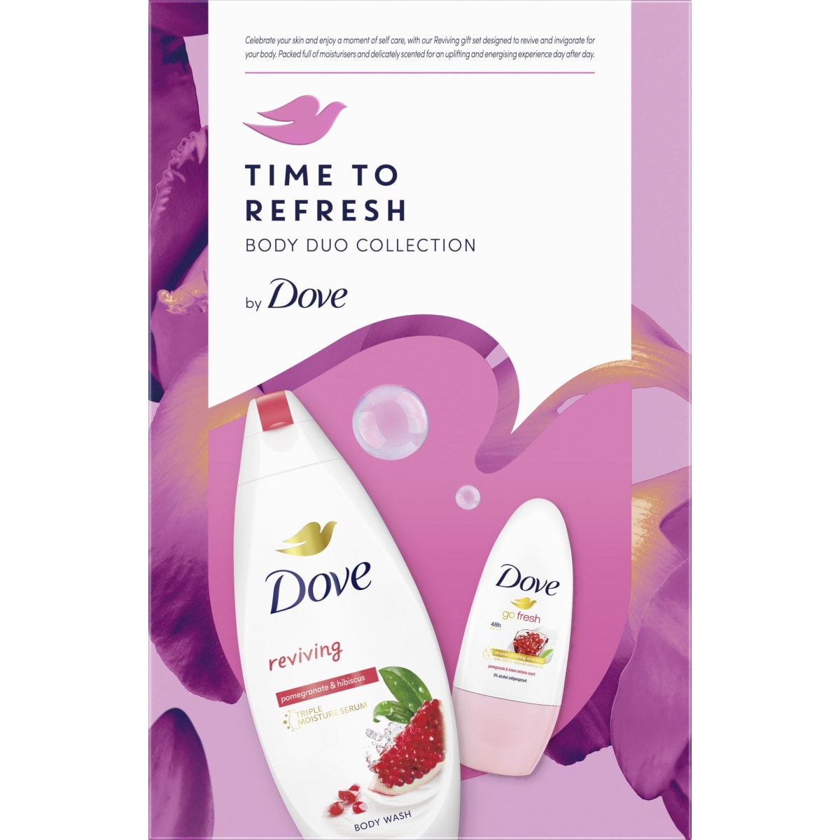 Dove Reviving Pomegranate & Hibiscus Body Wash Shower Gel 225ml