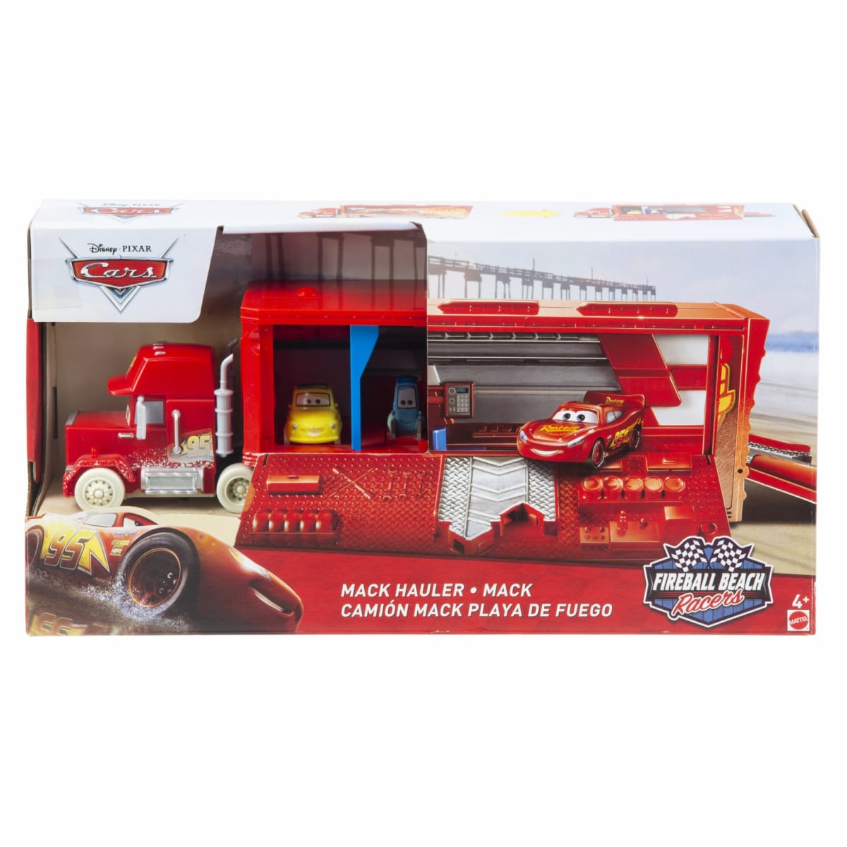 Disney pixar cars fireball beach racers mack best sale hauler