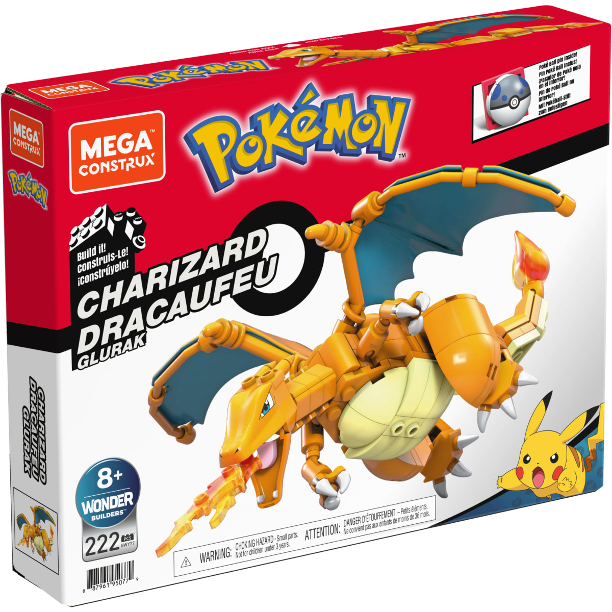Mega Bloks Construx Pokemon Charizard rakennussarja Karkkainen