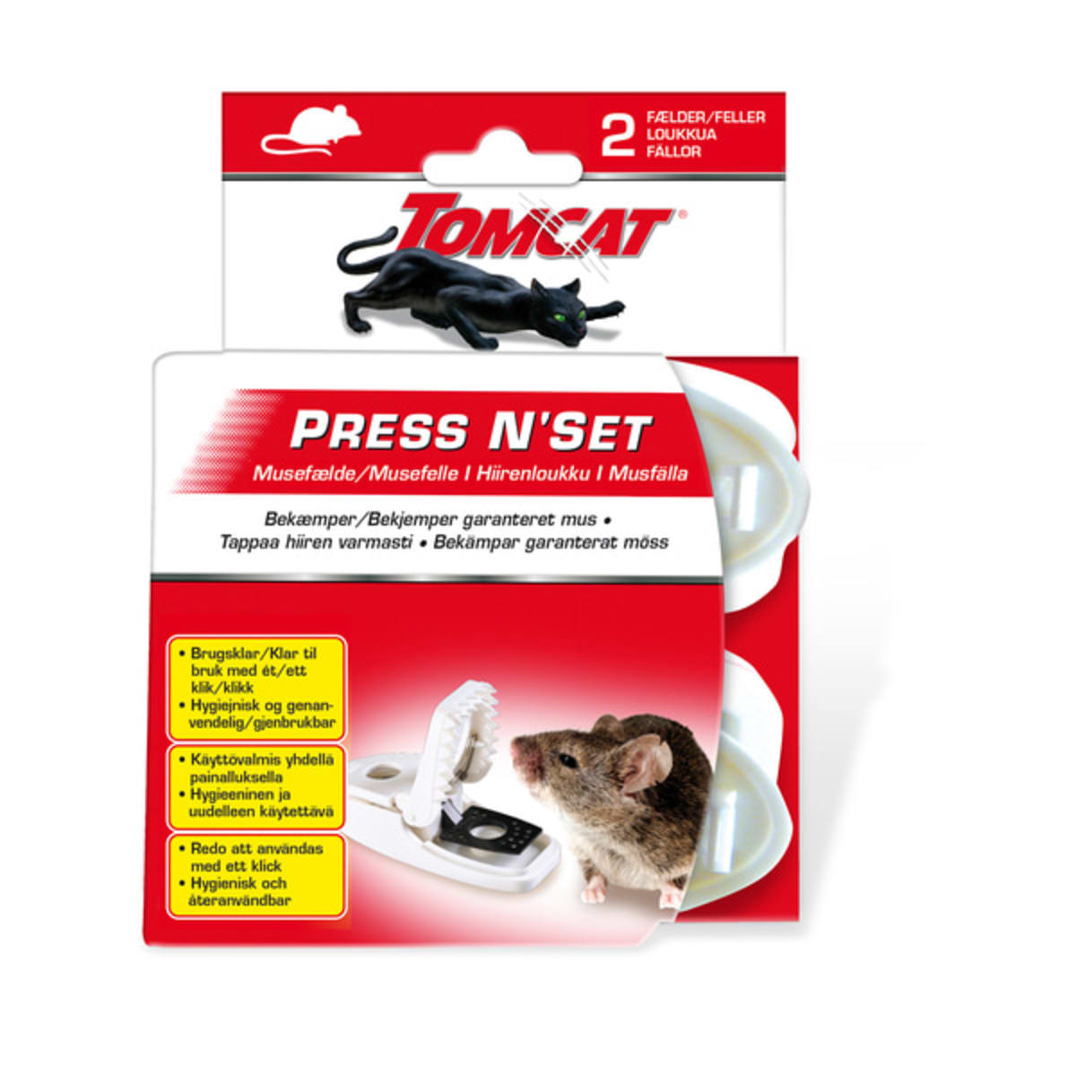 Hiirenloukku Tomcat Press'n Set 2kpl - K-Rauta