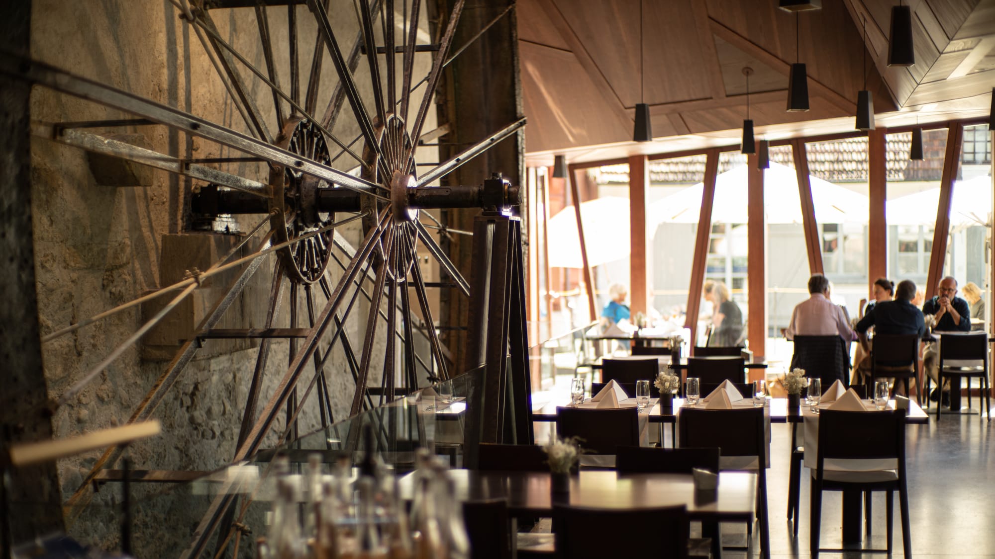 Restaurant Mühle mit dem historischen Mühlerad