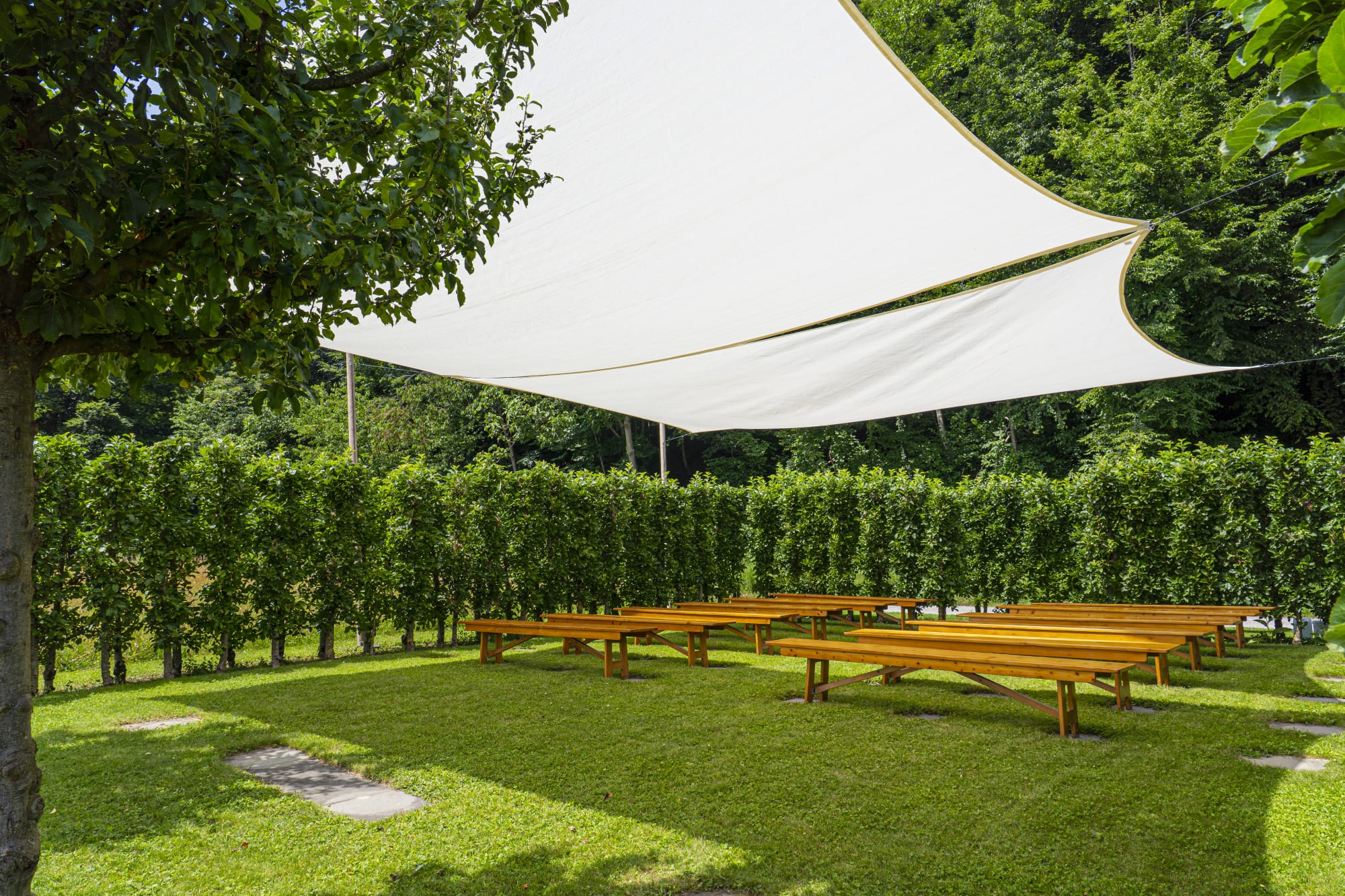 Apfelgarten für Seminar-Sequenzen im Freien