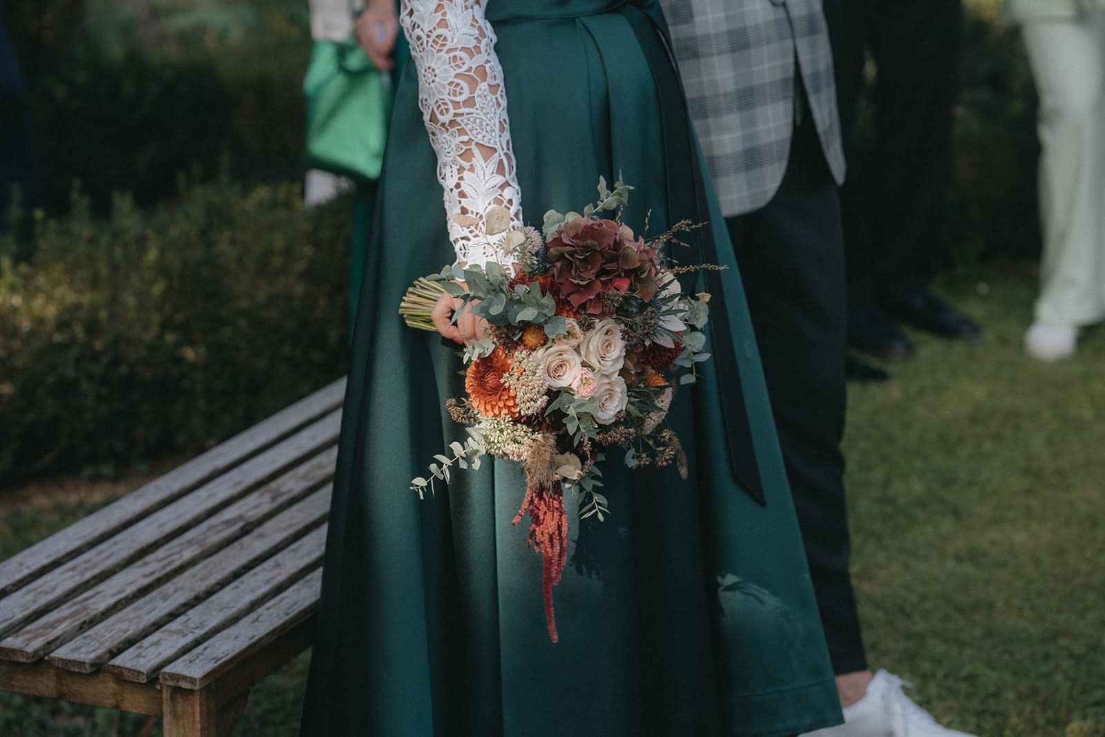 Brautstrauss in warmen Herbstfarben