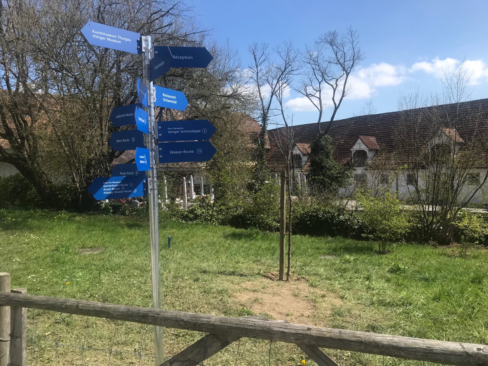 Wanderwegweise von der Kartause Ittingen aus