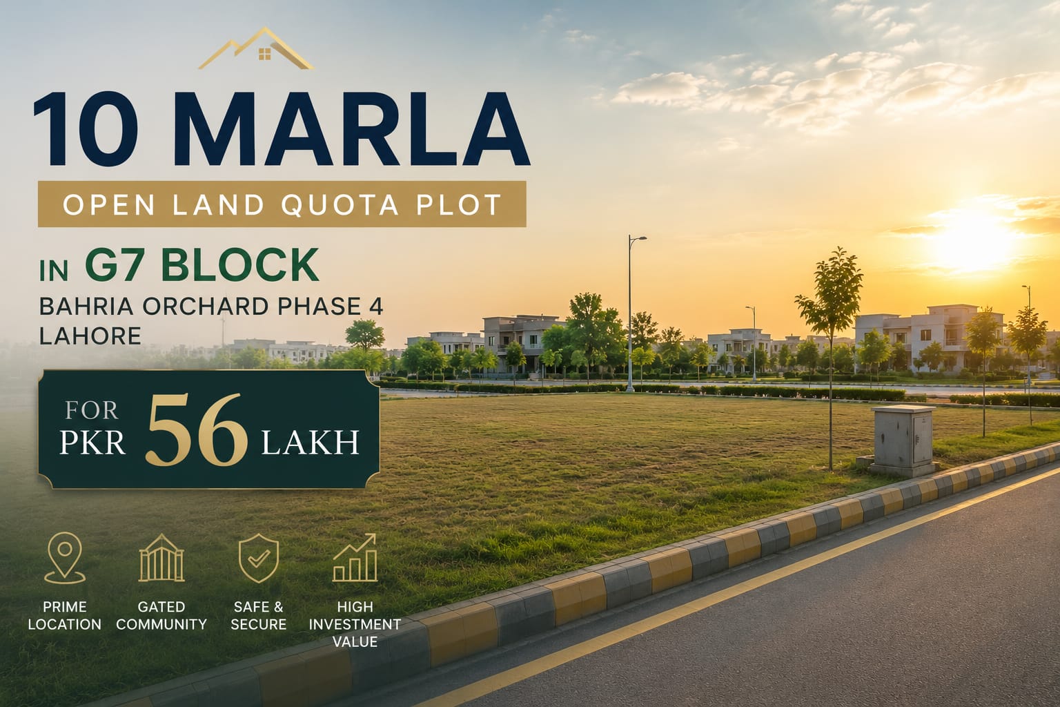 10 Marla Open Land Quota Plot in G7, Bahria Orchard Phase 4, Lahore