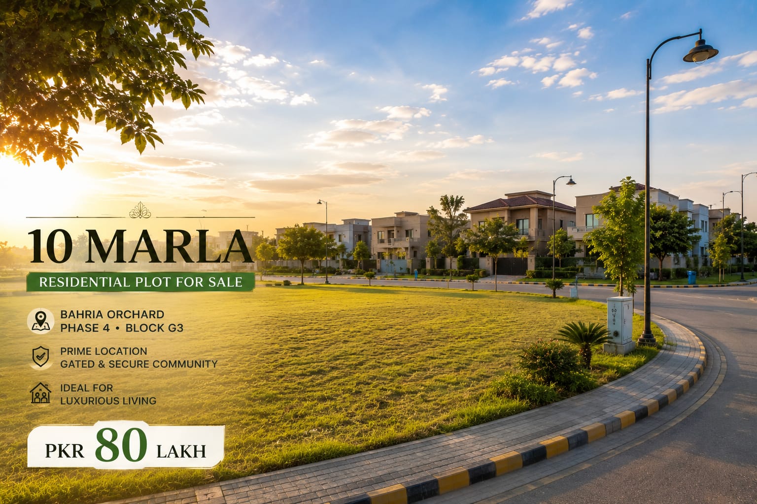 10 Marla Residential Plot for Sale in Bahria Orchard Phase 4 G3