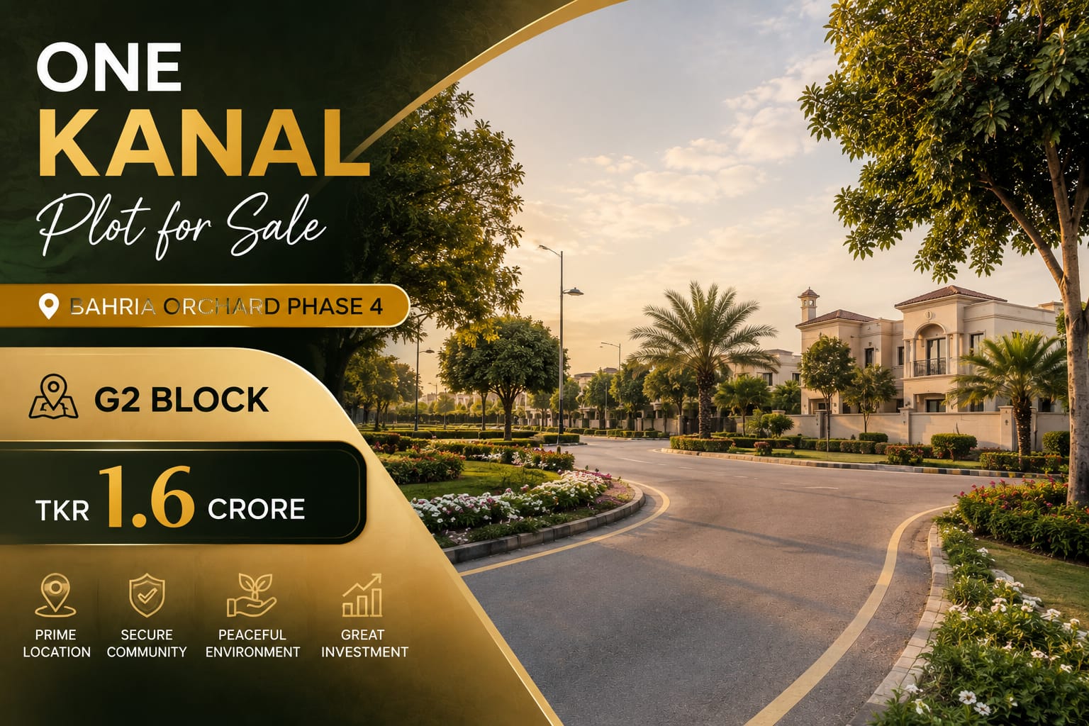 1 Kanal Plot for Sale in Bahria Orchard Phase 4 G2