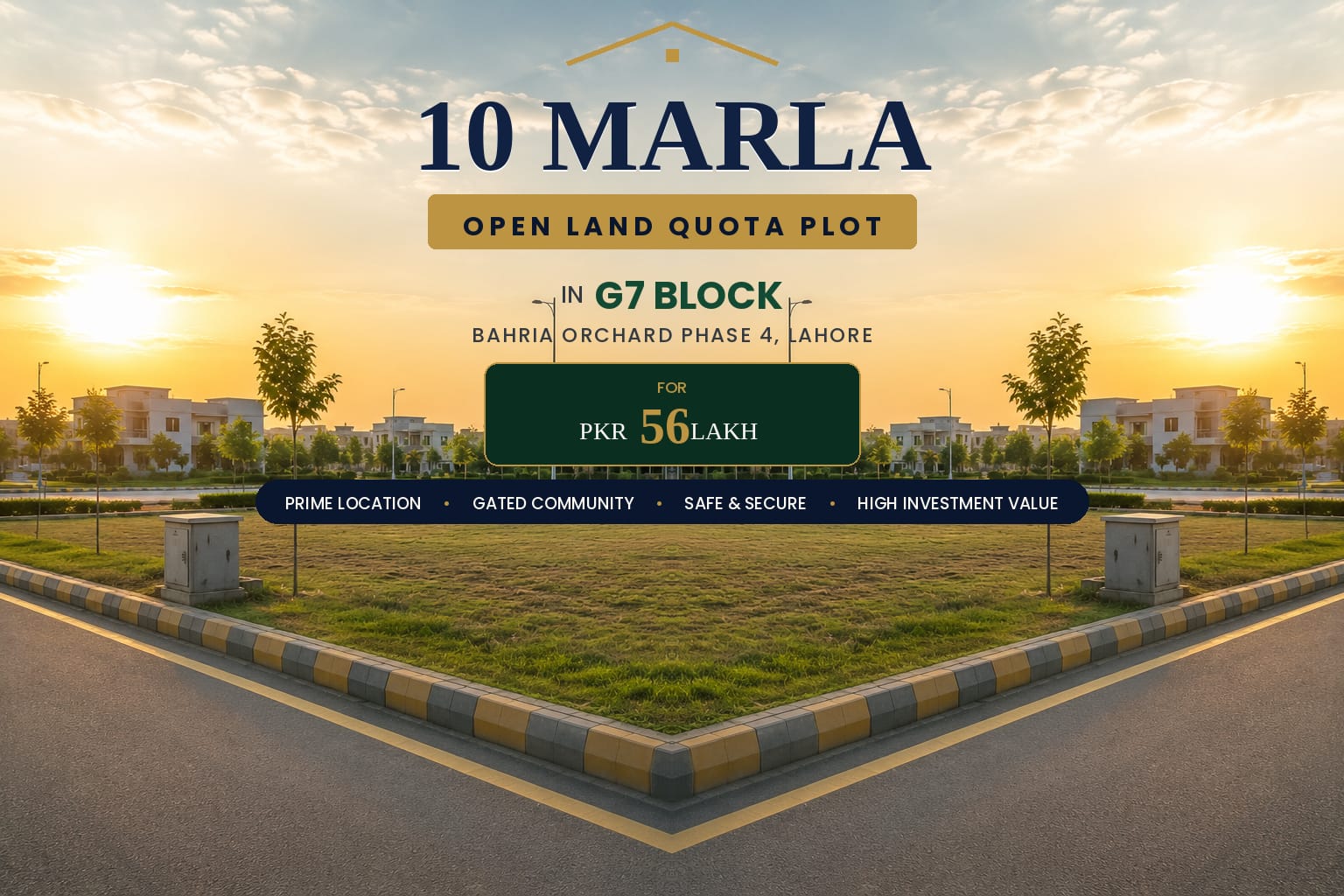 10 Marla Open Land Quota Plot in G7, Bahria Orchard Phase 4, Lahore