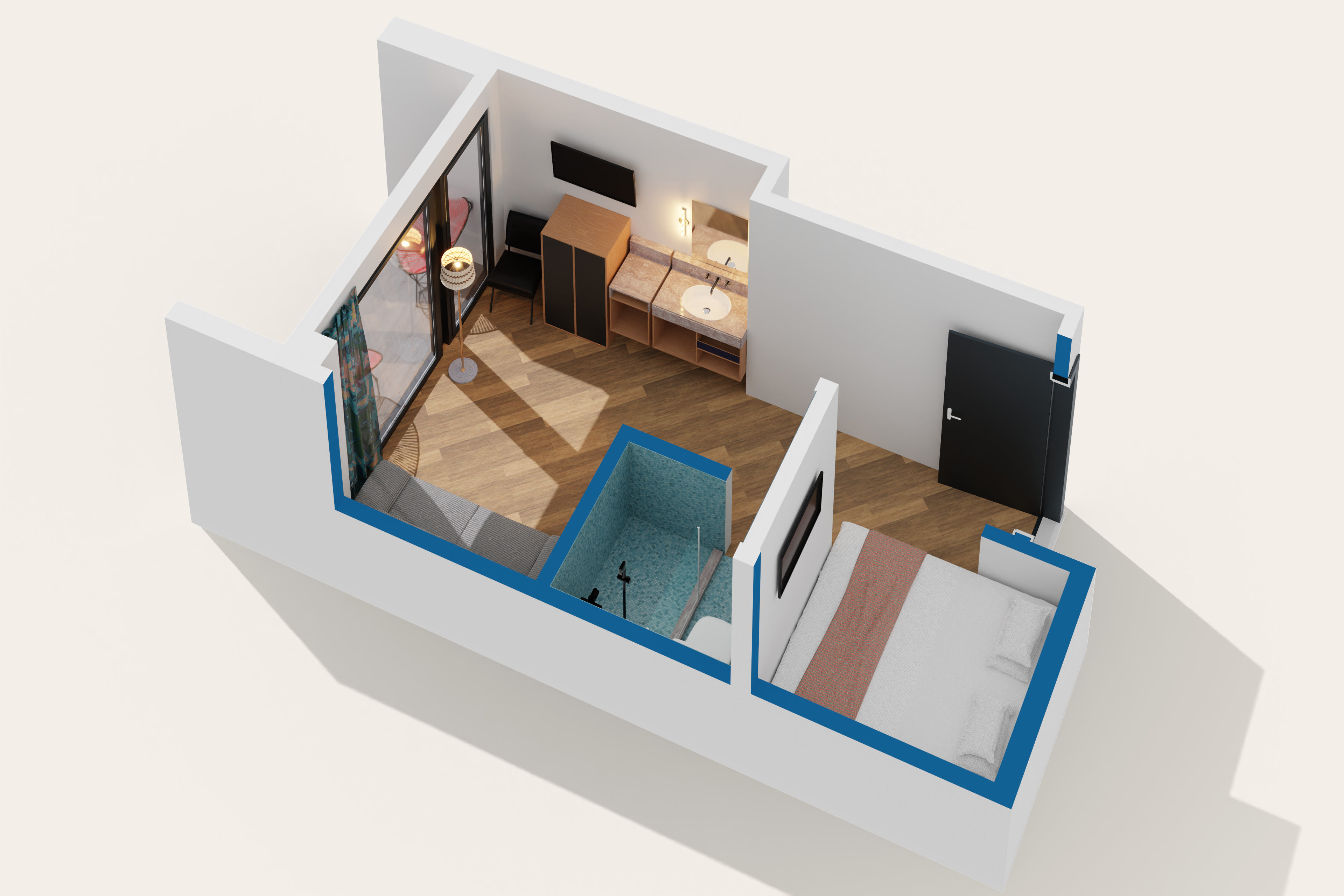 Mini Queen Suite | 207 Sqft 