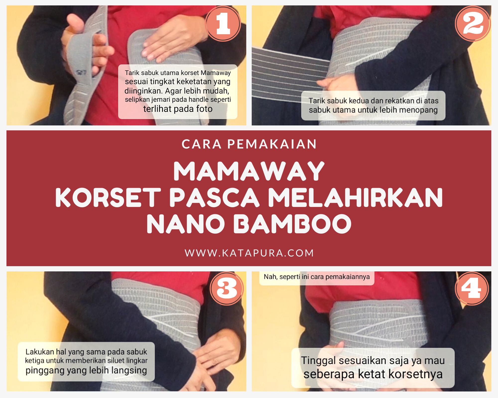 Cara pakai korset mamaway