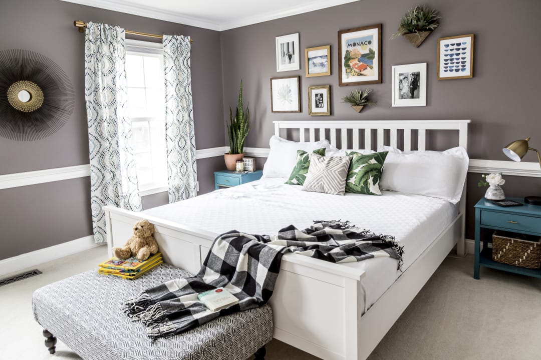 modern boho master bedroom 1