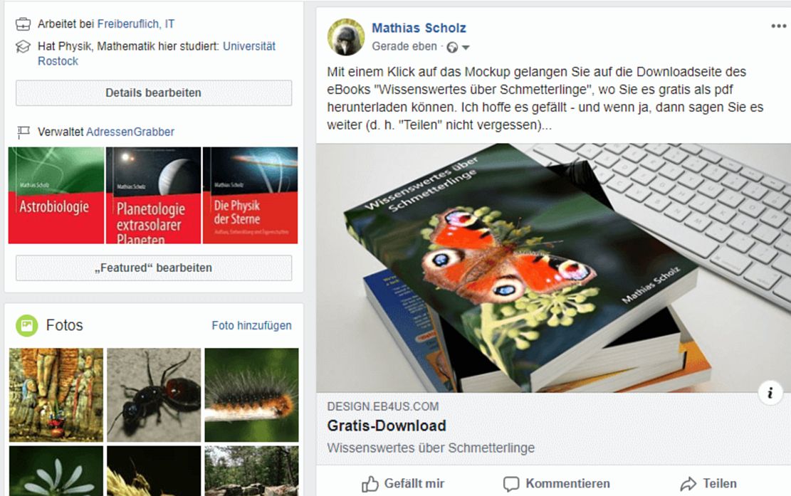 Mit Builderall anklickbare Bilder auf Facebook teilen