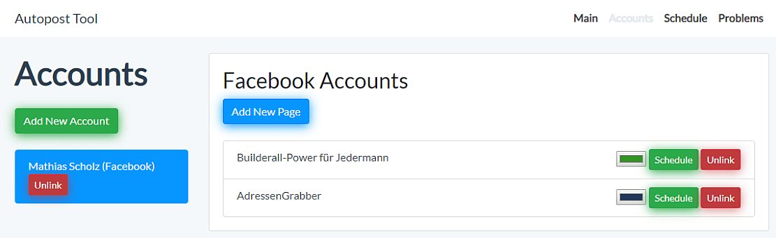 Konfigurieren und Posten auf die Facebook-Fanpages vom Builderall-Postplaner aus