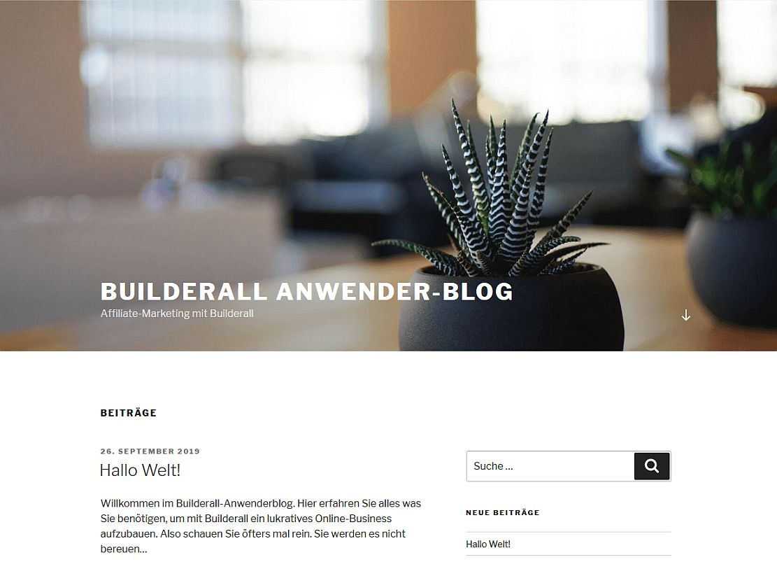 In Builderall kann des CMS Wordpress integriert werden