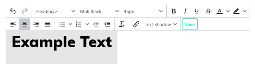 Texteditor des Builderall Cheetah Pixel Perfect and Responsive Builders