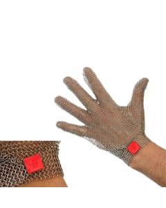 TRIDENTUM GLOVES  STAINLESS STEEL MEDIUM RED