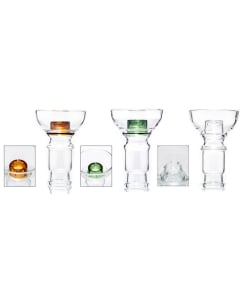 DUD SHISHA GLASS BOWL 02828BK/G/A/BL/C