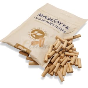 MASCOTTE FILTERS UNBLEACHED EX-LONG SLIM 6mm x120 ORGANIC